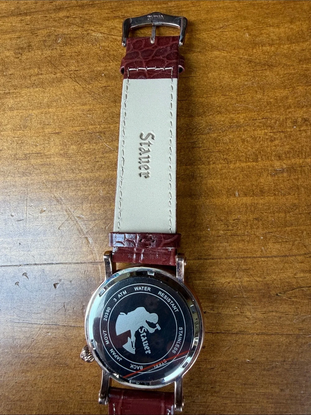 Stauer Moon Phase Rose Gold Finished Watch 20390